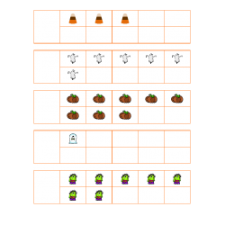File Folder Activity Number to Quantity 1-10 Ten Frames (Halloween Theme)